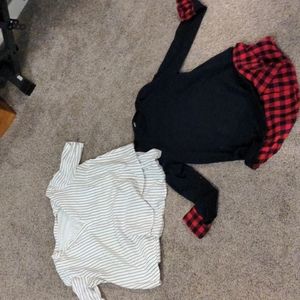 Nursing and maternity shirt bundle